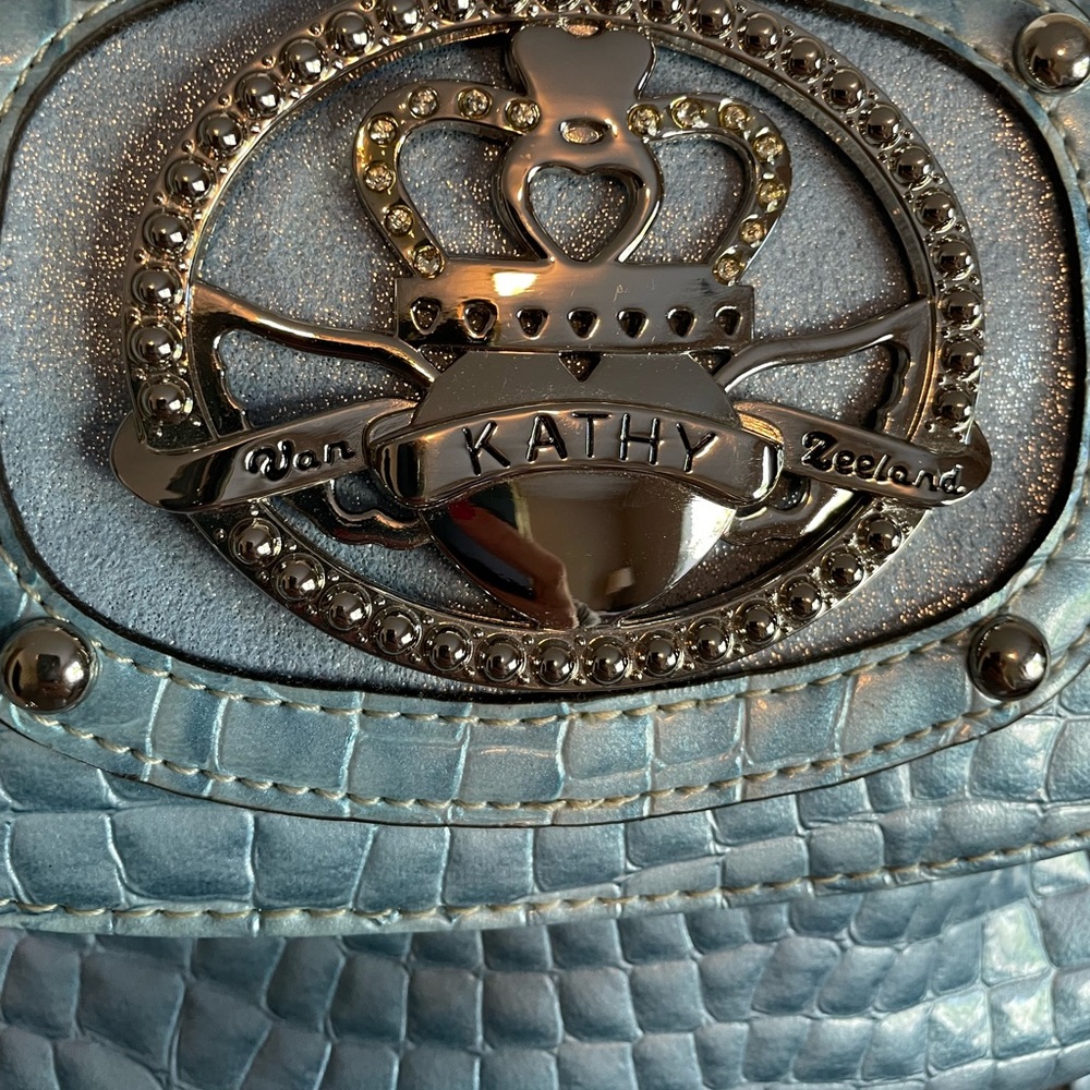 Pretty powder blue Kathy Van Zeeland crossbody bag - NWOT - Picture 4 of 15